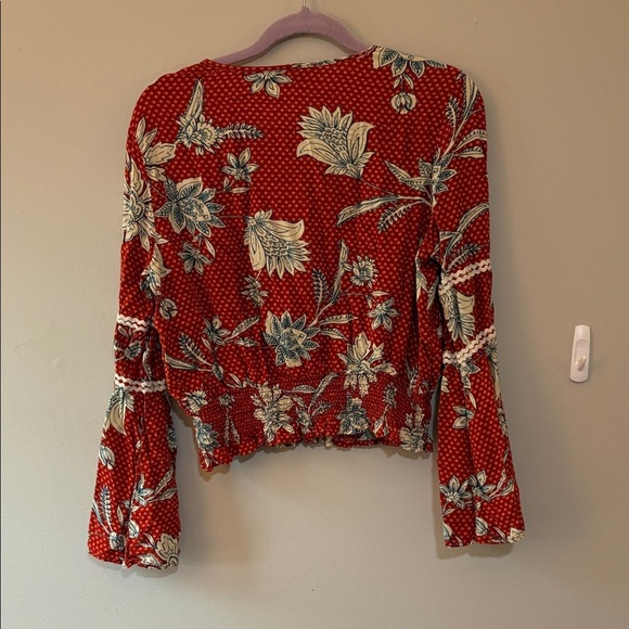 Jessica Simpson Red Floral Blouse - Picture 6 of 6